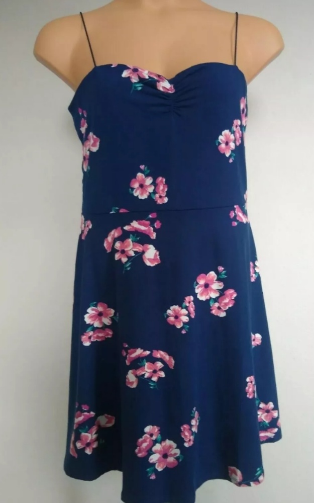 🔥NEW Socialite Blue Floral Pattern A-Line Neck XL